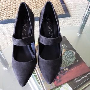 Gray Mary Jane Heels